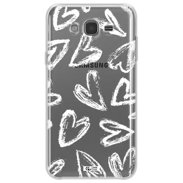 Chalk Hearts Samsung J7 Clear TPU Case