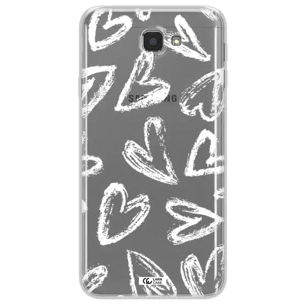 Chalk Hearts Samsung J7 Prim Clear TPU Case