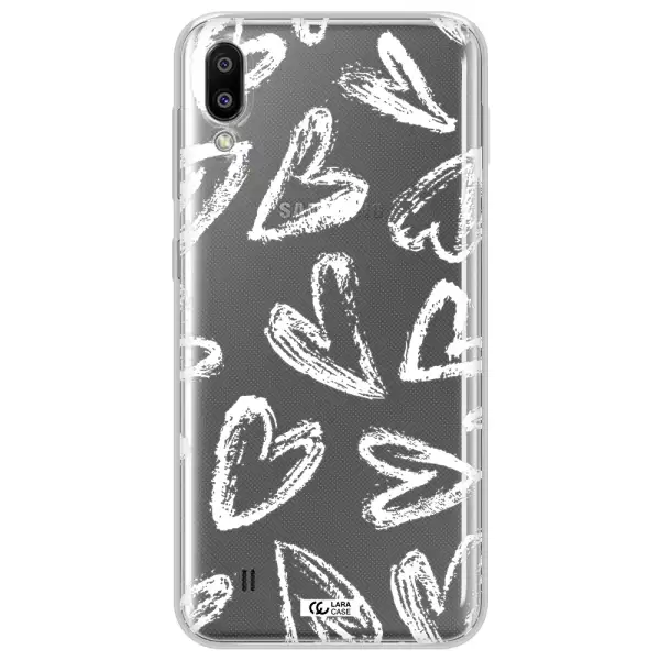 Chalk Hearts Samsung M10 Clear TPU Case