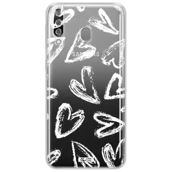 Chalk Hearts Samsung M30 Clear TPU Case