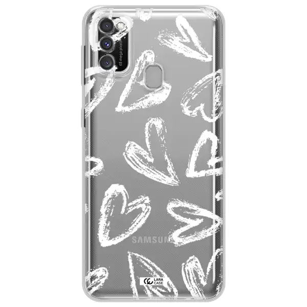 Chalk Hearts Samsung M30S Clear TPU Case