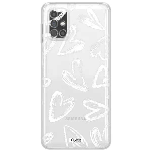 Chalk Hearts Samsung M51 Clear TPU Case