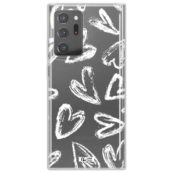 Chalk Hearts Samsung Note 20 Ultra Clear TPU Case