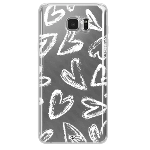 Chalk Hearts Samsung Note 5 Clear TPU Case