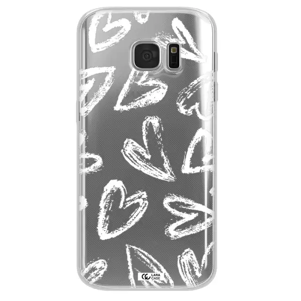 Chalk Hearts Samsung S 7 Clear TPU Case
