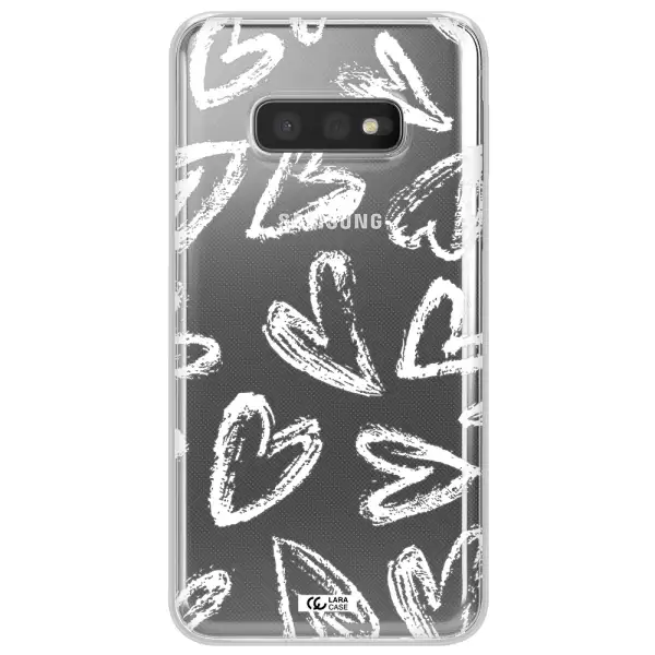 Chalk Hearts Samsung S10e Clear TPU Case