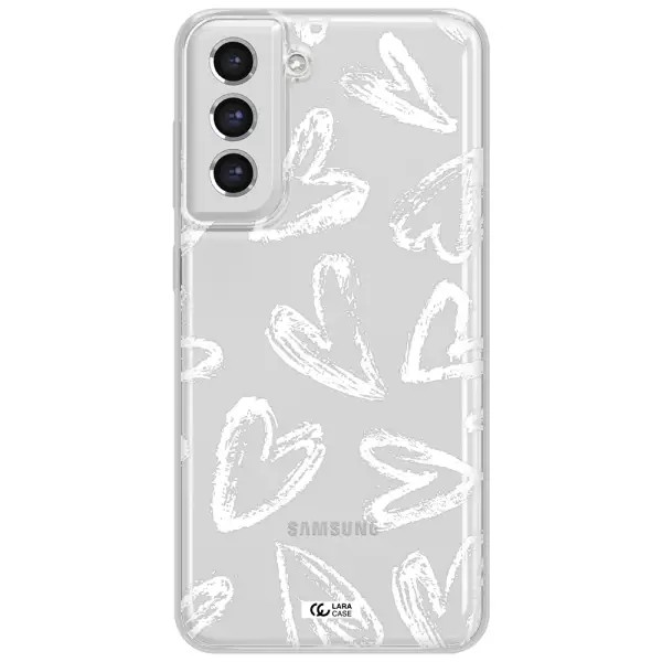 Chalk Hearts Samsung S21 Fe Clear Tpu Case