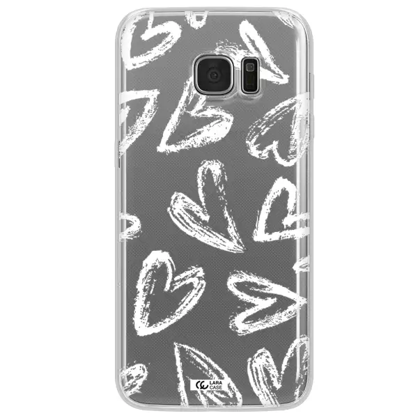 Chalk Hearts Samsung S7 Edge Clear TPU Case