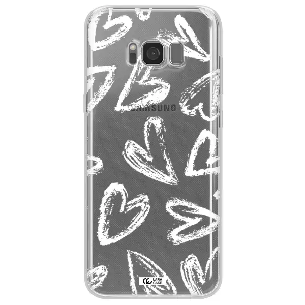 Chalk Hearts Samsung S8 Clear TPU Case
