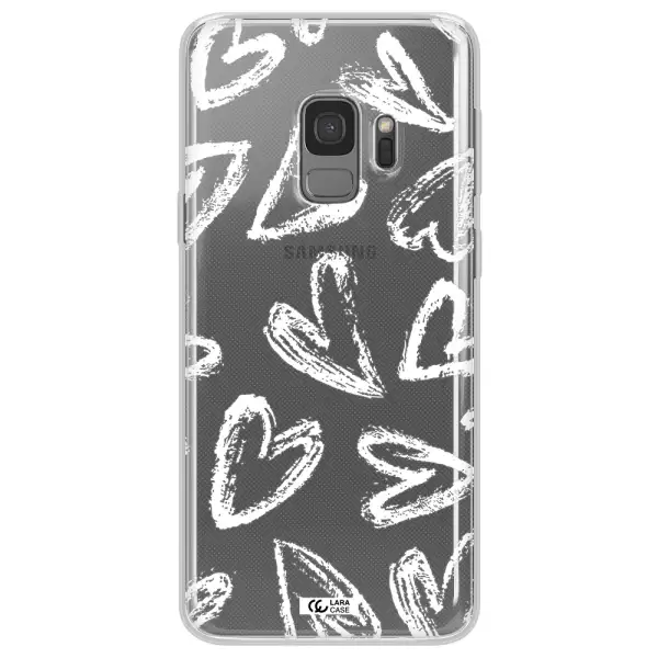 Chalk Hearts Samsung S9 Clear TPU Case