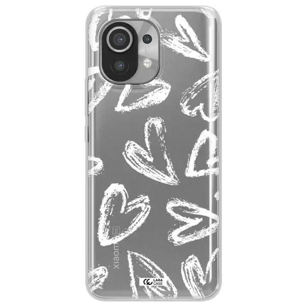Chalk Hearts Xiaomi Mi 11 Clear TPU Case