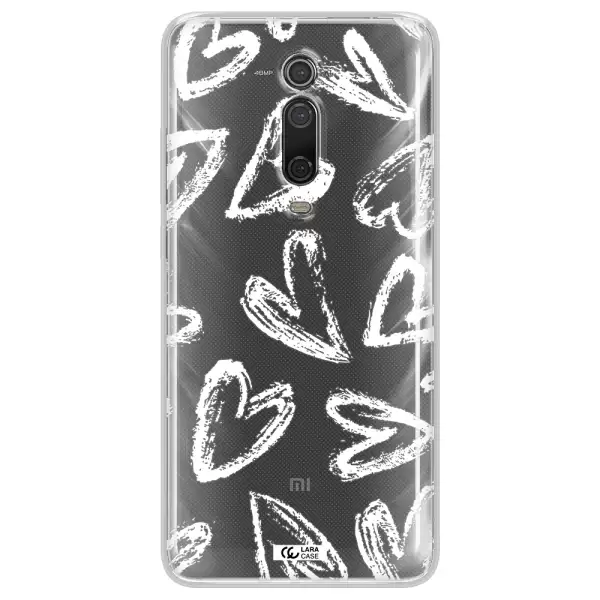 Chalk Hearts Xiaomi Mi 9T Clear TPU Case