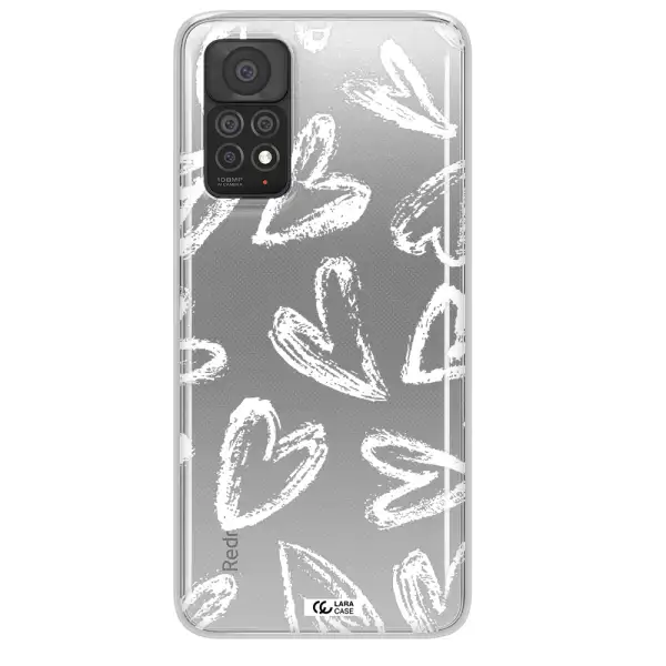 Chalk Hearts Xiaomi Note 11 Pro Clear TPU Case