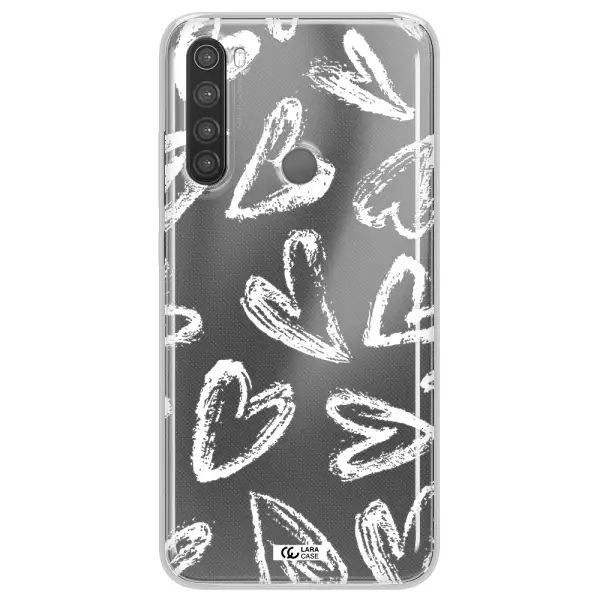 Chalk Hearts Xiaomi Note 8 Clear TPU Case