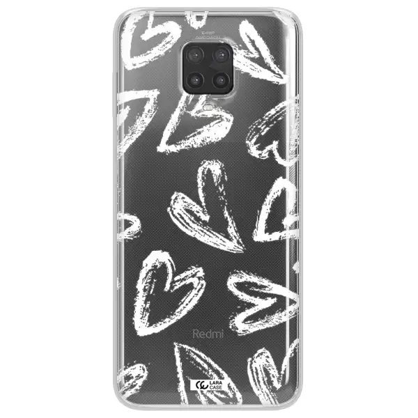 Chalk Hearts Xiaomi Note 9 Pro Clear TPU Case