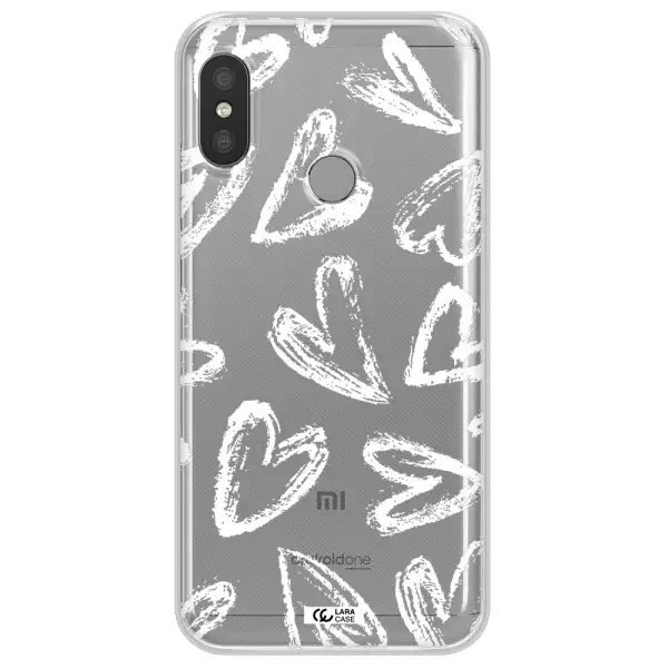 Chalk Hearts Xiaomi Redmi 6 Pro Clear TPU Case