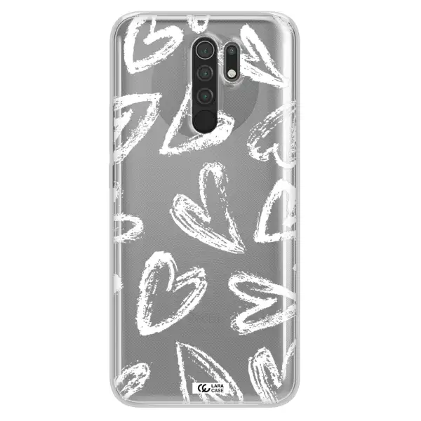 Chalk Hearts Xiaomi Redmi 9 Clear TPU Case