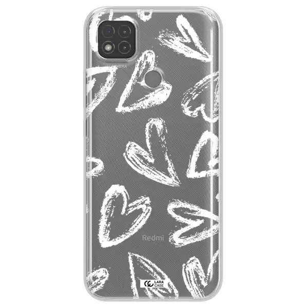 Chalk Hearts Xiaomi Redmi 9C Clear TPU Case