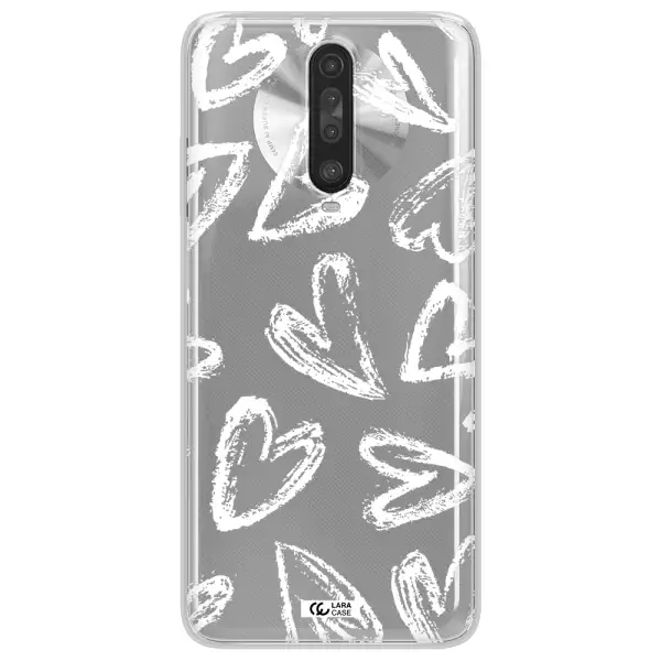 Chalk Hearts Xiaomi Redmi K30 Clear TPU Case