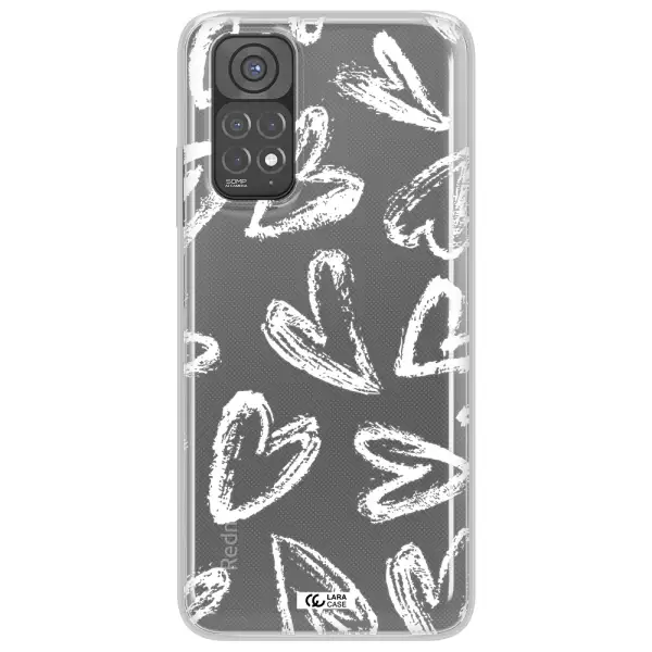 Chalk Hearts Xiaomi Redmi Note 11 Clear TPU Case