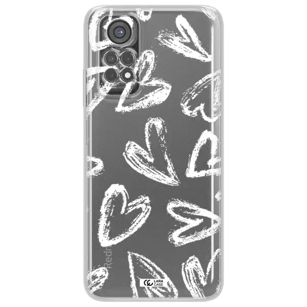 Chalk Hearts Xiaomi Redmi Note 11S Clear Tpu Case