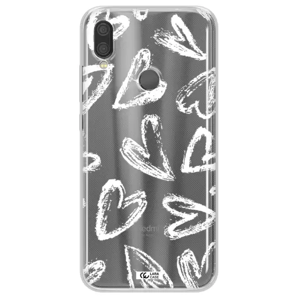 Chalk Hearts Xiaomi Redmi Note 7 Clear TPU Case
