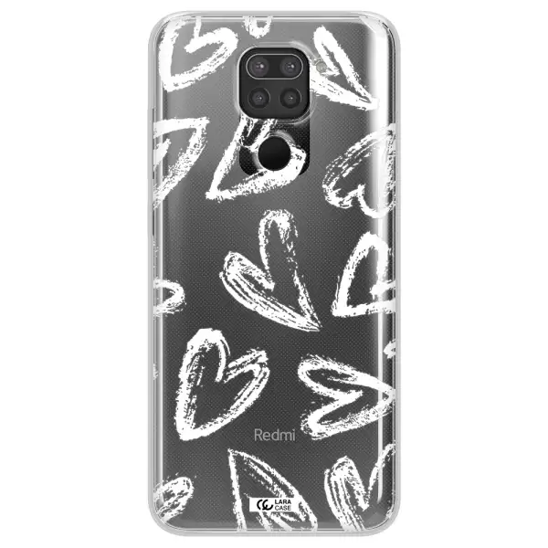Chalk Hearts Xiaomi Redmi Note 9 Clear TPU Case