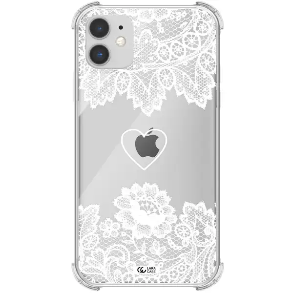 Mandala Heart Apple iPhone 11 Clear PC Case