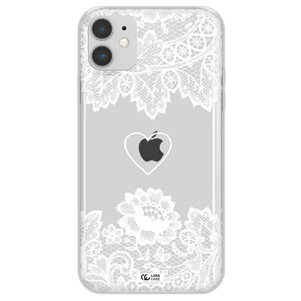 Mandala Heart Apple iPhone 11 Clear TPU Case