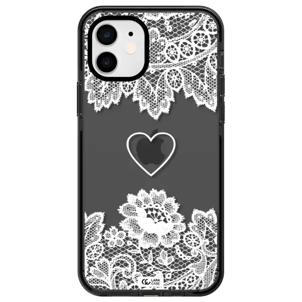 Mandala Heart Apple iPhone 11 impact Smoke Black Case