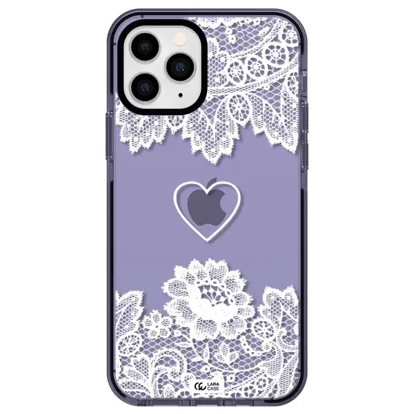 Mandala Heart Apple iPhone 11 pro max impact Lilac Case