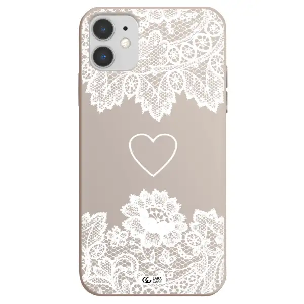 Mandala Heart Apple iPhone 11 Silicone Stone Case