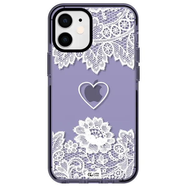 Mandala Heart Apple iPhone 12 mini impact Lilac Case