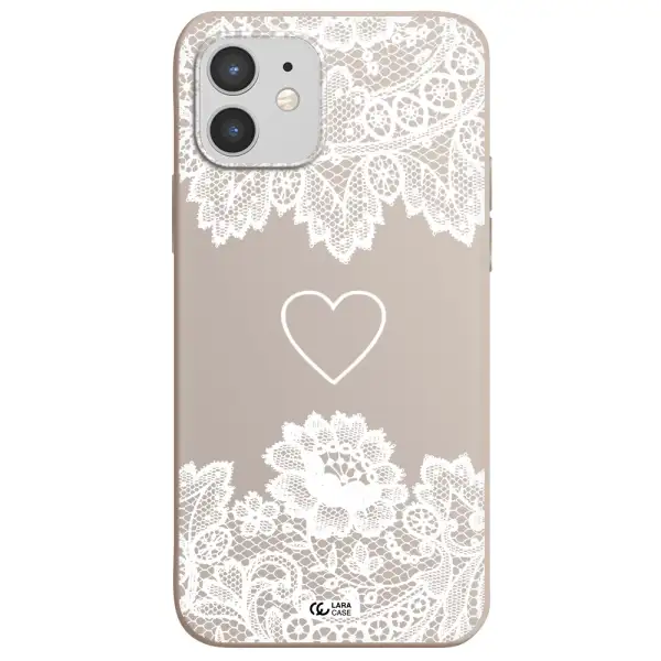 Mandala Heart Apple iPhone 12 mini Silicone Stone Case