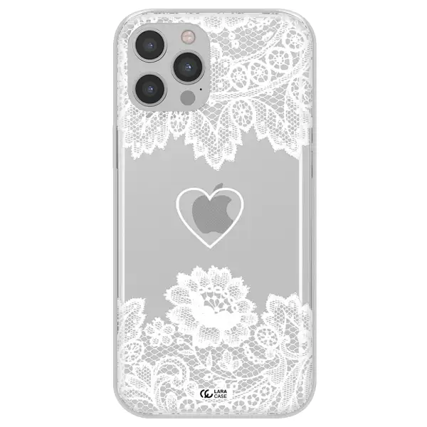 Mandala Heart Apple iPhone 12 pro max Clear TPU Case