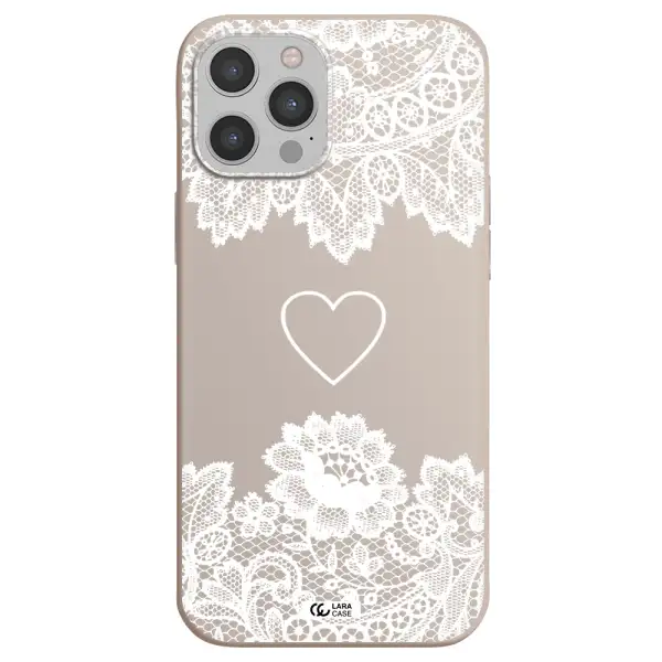 Mandala Heart Apple iPhone 12 pro Silicone Stone Case