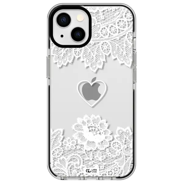 Mandala Heart Apple iPhone 13 impact black border Case