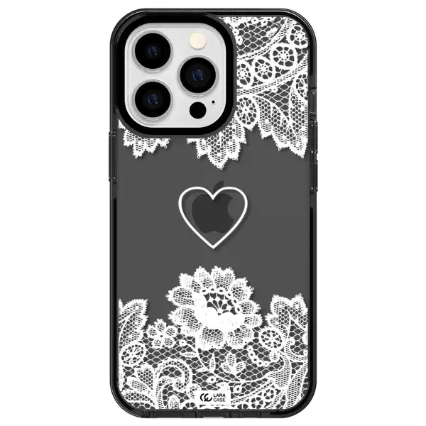 Mandala Heart Apple iPhone 13 Pro impact Smoke Black Case