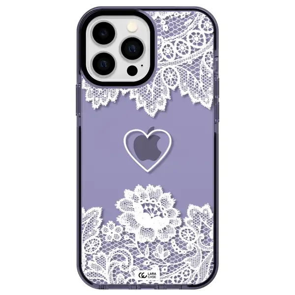 Mandala Heart Apple iPhone 13 Pro Max impact Lilac Case