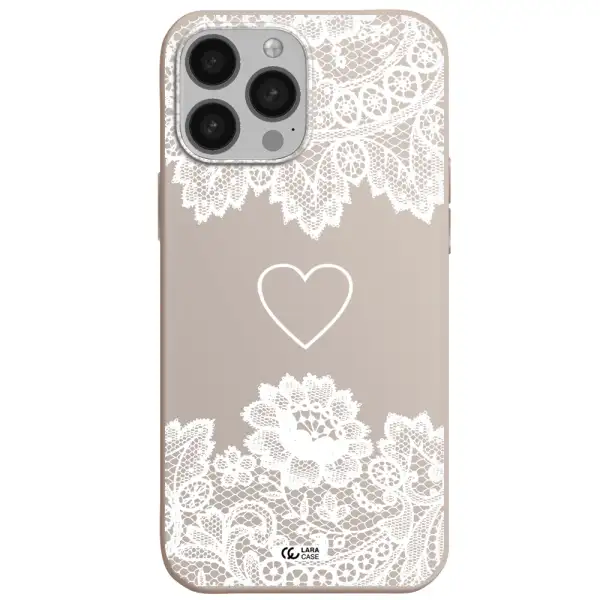 Mandala Heart Apple iPhone 13 Pro Max Silicone Stone Case