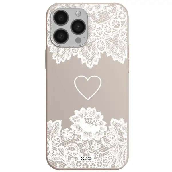 Mandala Heart Apple iPhone 13 Pro Silicone Stone Case