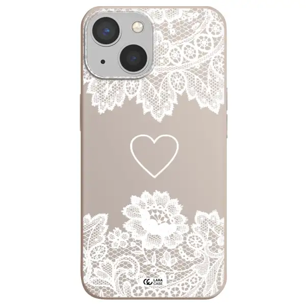 Mandala Heart Apple iPhone 13 Silicone Stone Case