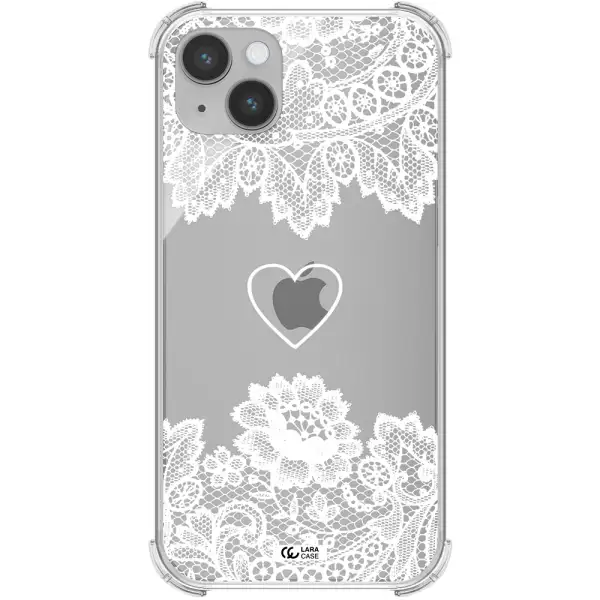 Mandala Heart Apple iPhone 14 Clear PC Case