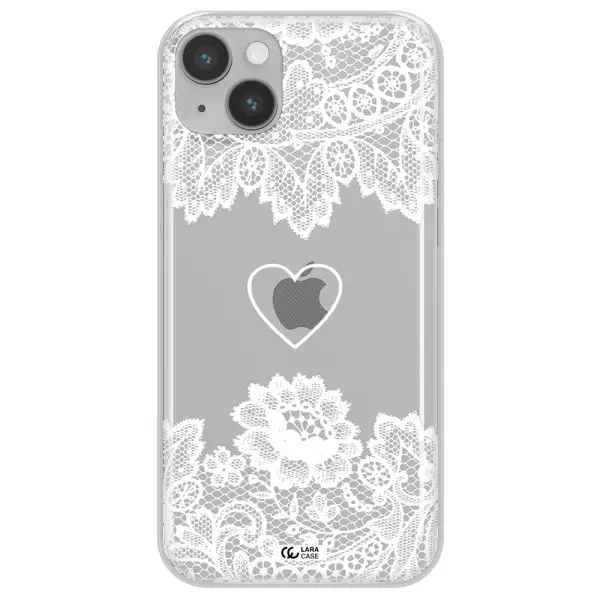 Mandala Heart Apple iPhone 14 Clear TPU Case