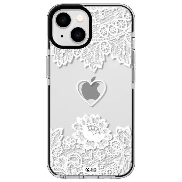 Mandala Heart Apple iPhone 14 impact black border Case