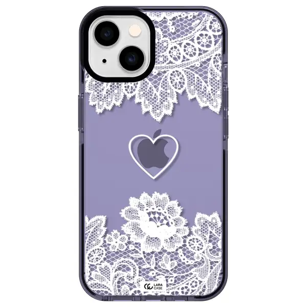Mandala Heart Apple iPhone 14 impact Lilac Case