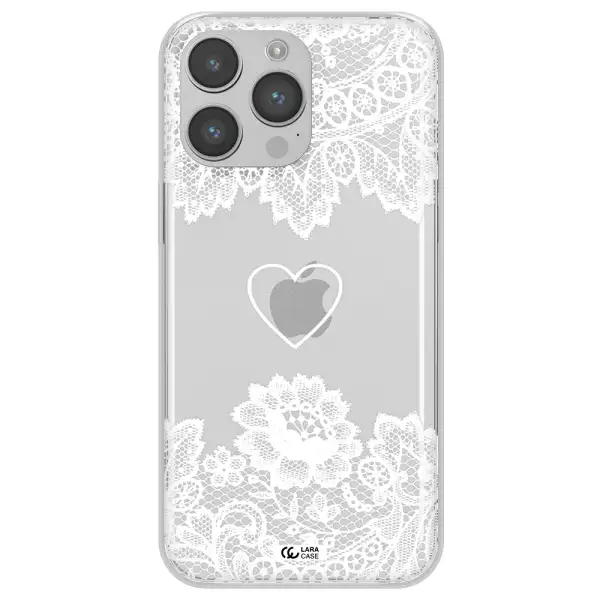 Mandala Heart Apple iPhone 14 pro Clear TPU Case