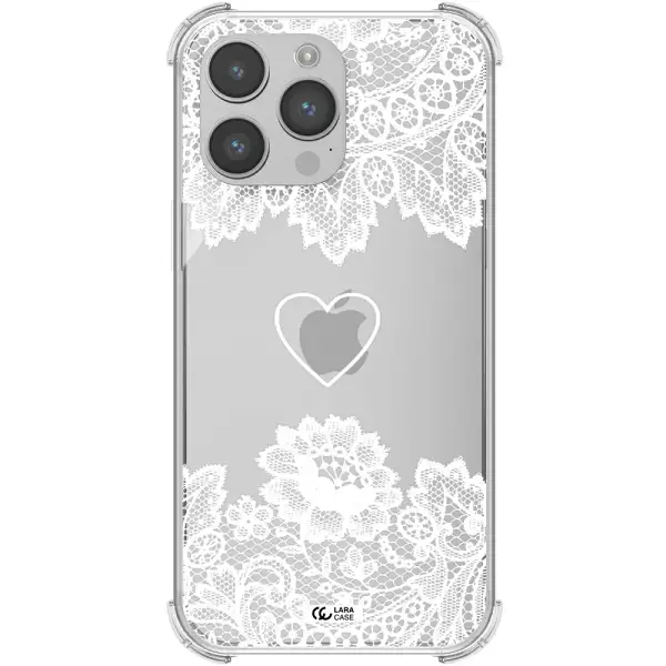 Mandala Heart Apple iPhone 14 pro max Clear PC Case