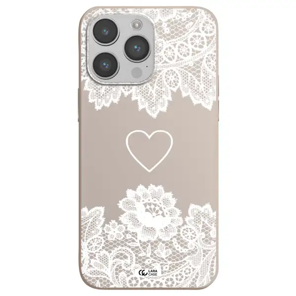 Mandala Heart Apple iPhone 14 pro Silicone Stone Case