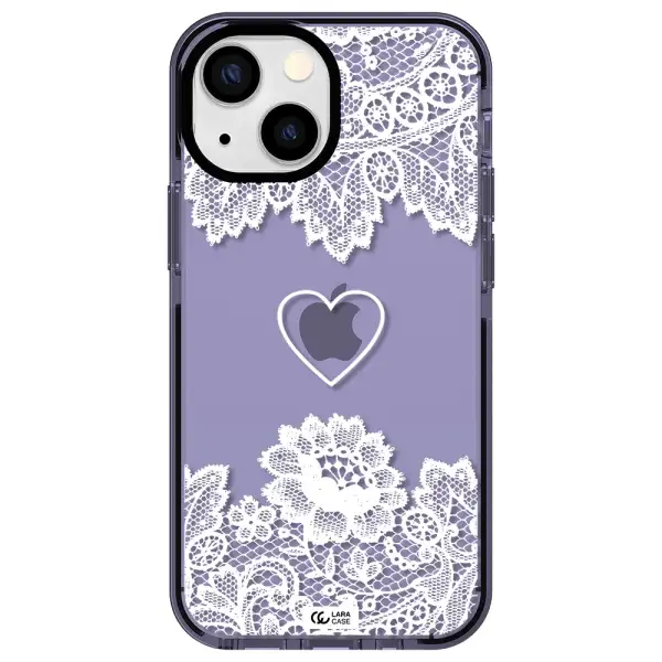 Mandala Heart Apple iPhone 15 impact Lilac Case